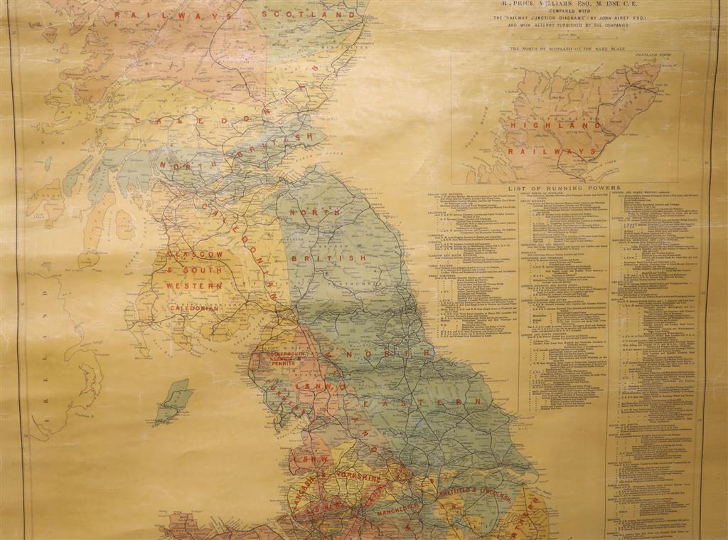 Mathiesons Map of the Railway Systems in England and Scotland corrected to January 1st 1880